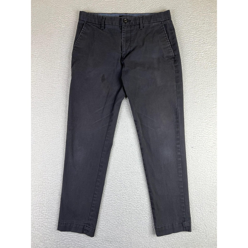 Banana Republic Mason Chino Pants Mens 30x30 Gray Straight Cotton Stretch Casual